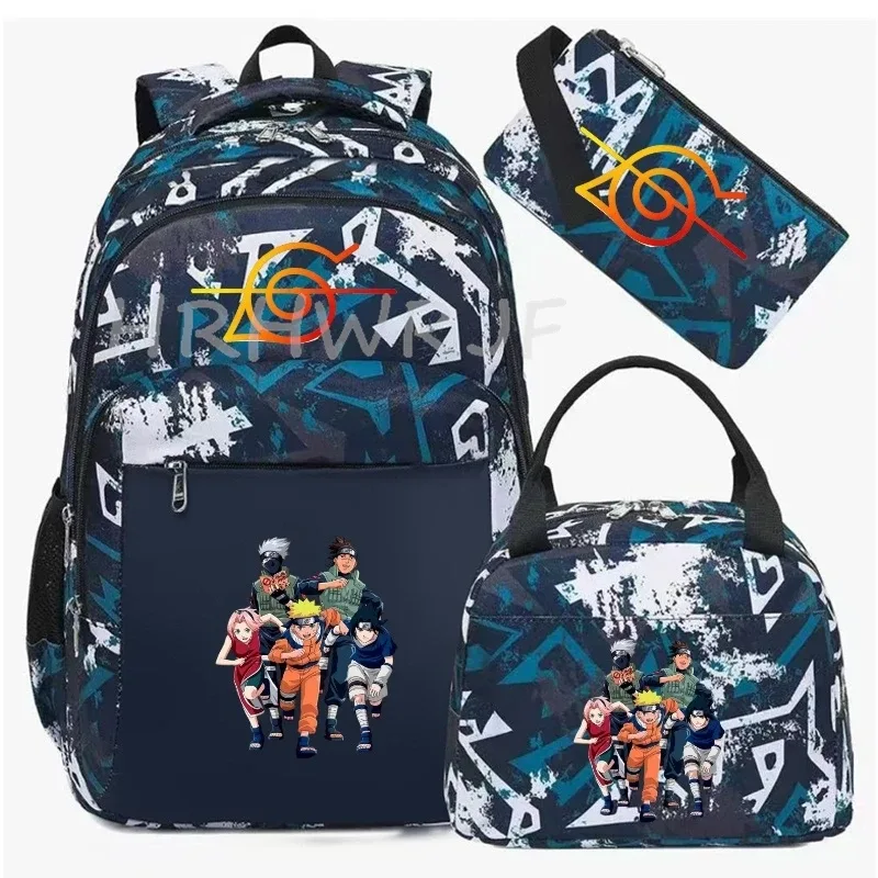 sac à dos camouflage uzumaki naruto uchiha sasuke pour hommes, sacs à dos de randonnée réfléchissants, sacs de voyage en plein air, sac d'école pour adolescents, sac pour ordinateur portable