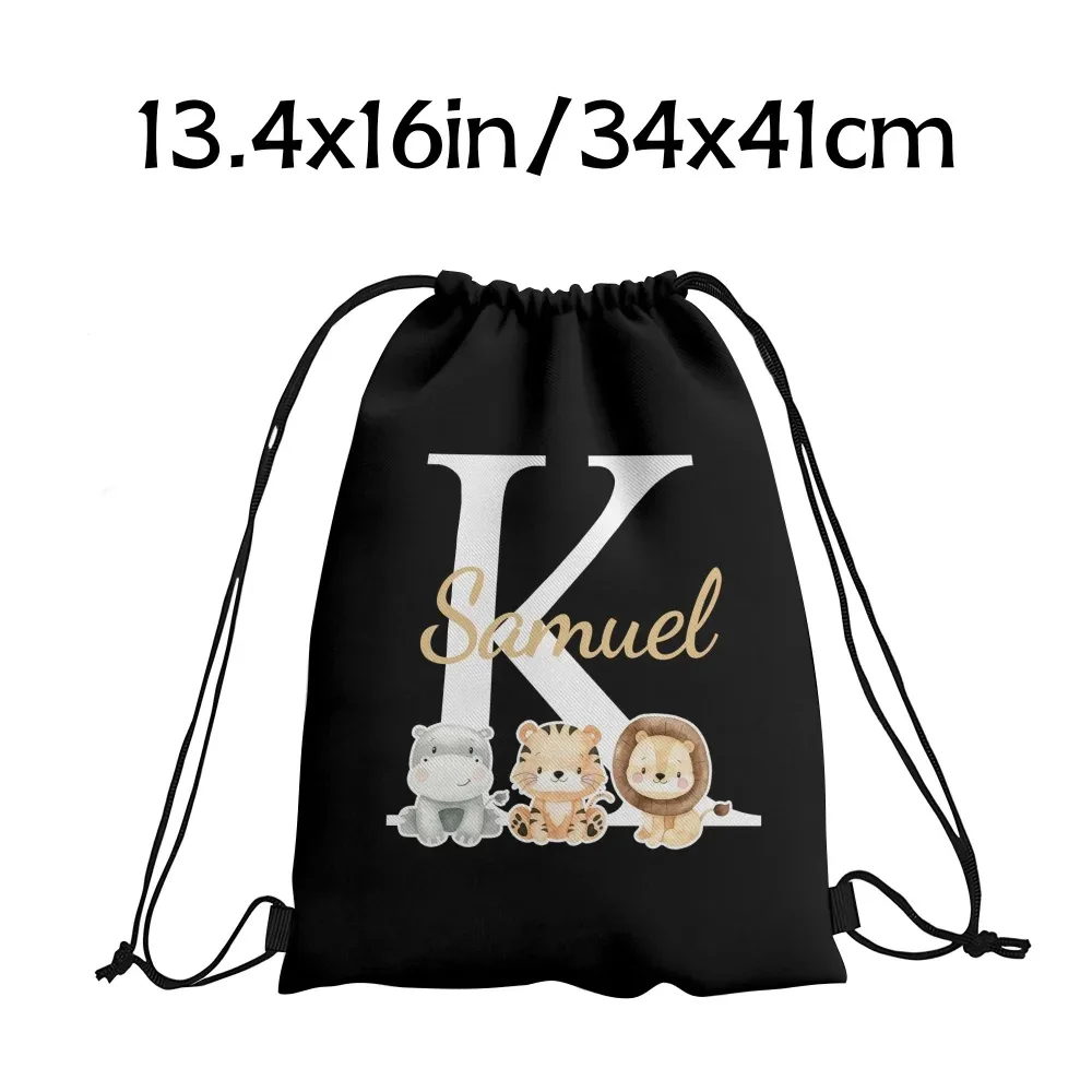 sac à dos personnalisé durable - sac à cordon avec initiales personnalisées, texte/message diy, sac à livres, cadeaux de fête d'anniversaire, cadeau de noël