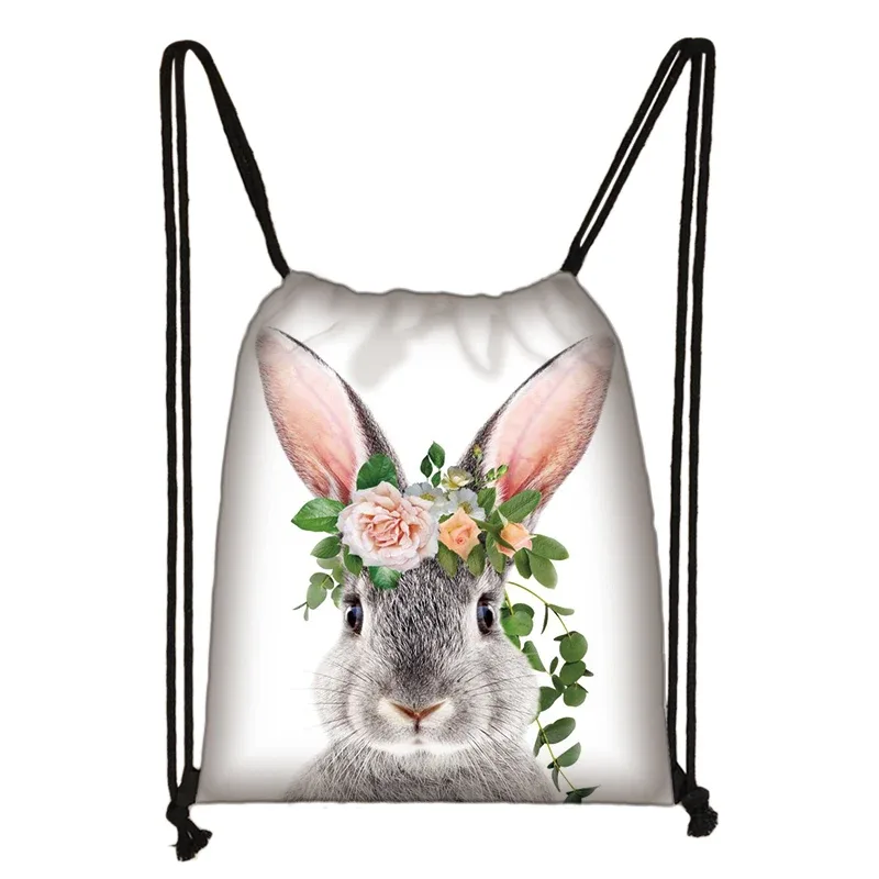 sac à cordon de serrage mignon animal koala femmes hommes mode sac de rangement panda/zèbre fille voyage loisirs sac à dos pliable