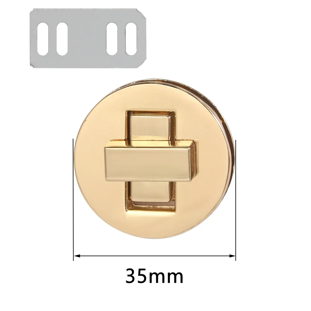serrures torsadées rondes pour femmes, sac à main bricolage, quincaillerie pour sac à main, accessoires de sacs à bagages, 3.5cm