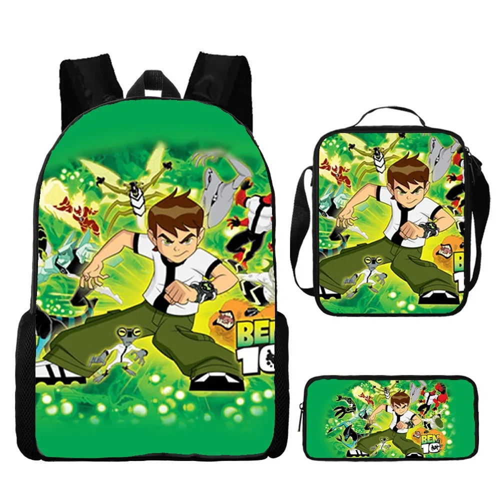 sac à dos hacker pour adolescents ben 10, sac à dos pour étudiants, sac à dos de dessin animé, sac à bandoulière pour stylos