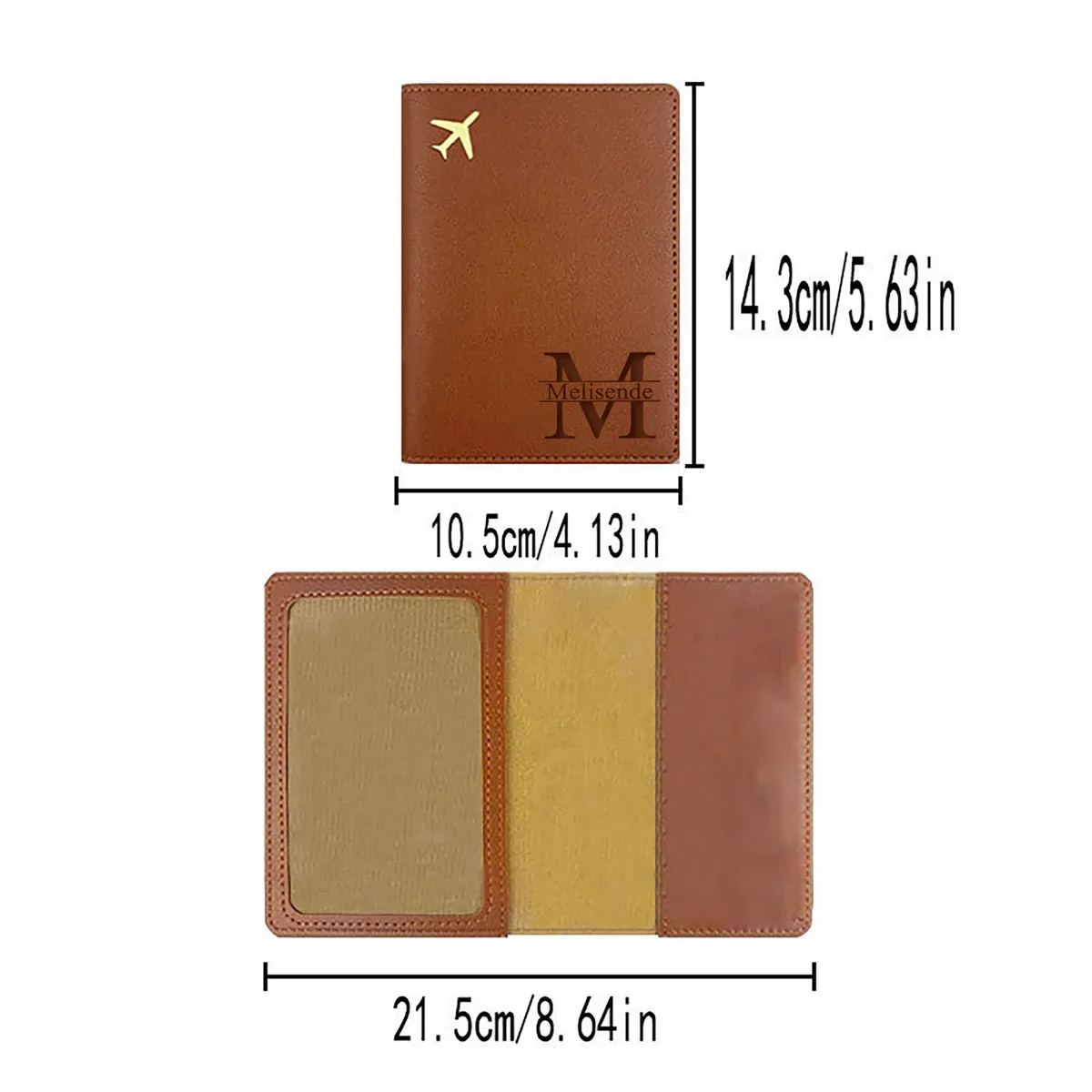 ensemble de porte-passeport et d'étiquette à bagages en similicuir pu personnalisable avec gravure au laser, bouton-pression, essentiels de voyage