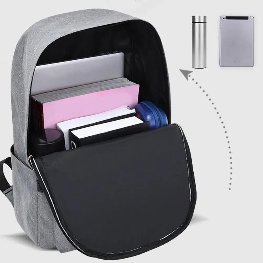 sac à dos minimaliste décontracté, grande capacité, multi-compartiments, voyage, tendance, cartable pour étudiant, sac d'ordinateur, sac d'affaires