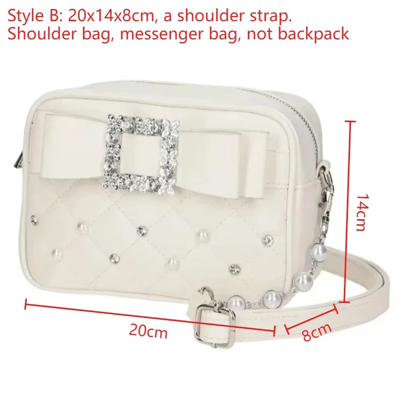 sac à dos lolita kawaii décontracté en cuir pu, sac ita, sac à main bapa pour femme, sac bandoulière simple ou double, style coréen