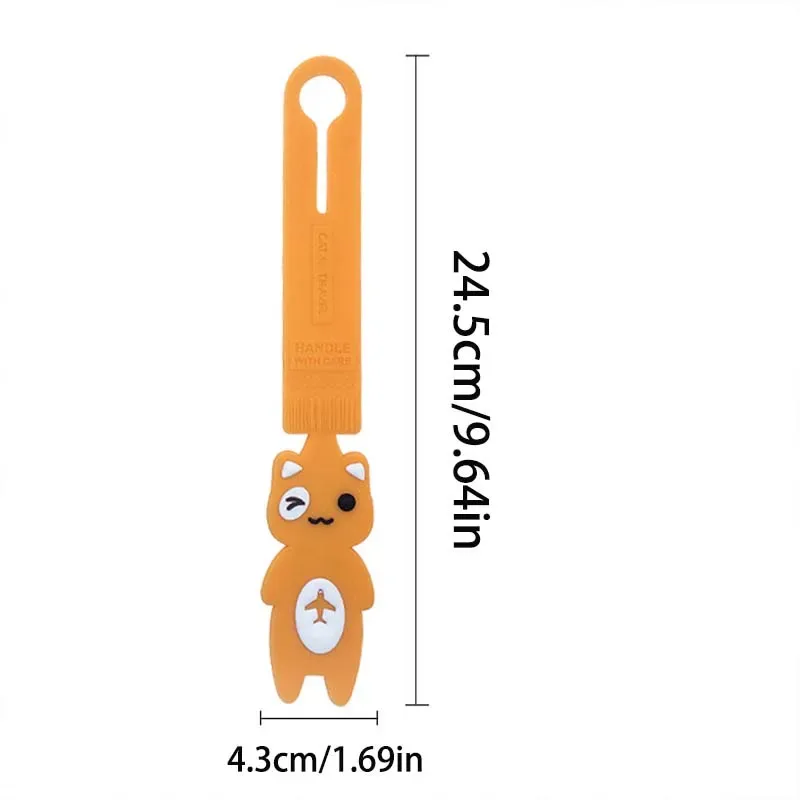 2 pièces, étiquette de bagage en forme de chat mignon, étiquette de voyage pliable créative, adaptée aux accessoires de voyage dans les sacs à main et les valises.