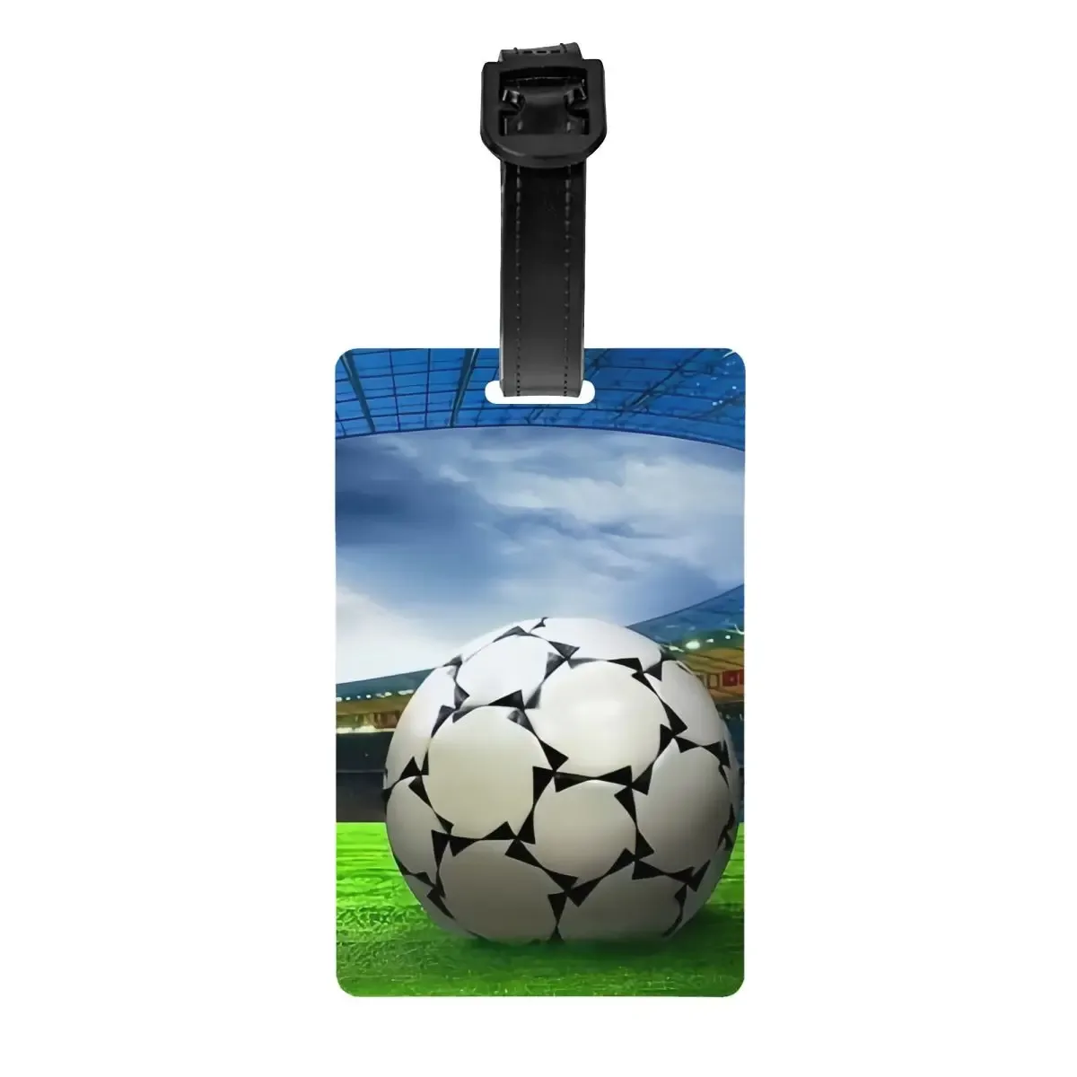 étiquette de bagage à impression soccerly personnalisée avec carte de visite, couverture de confidentialité, étiquette d'identification cool pour sac de voyage et valise