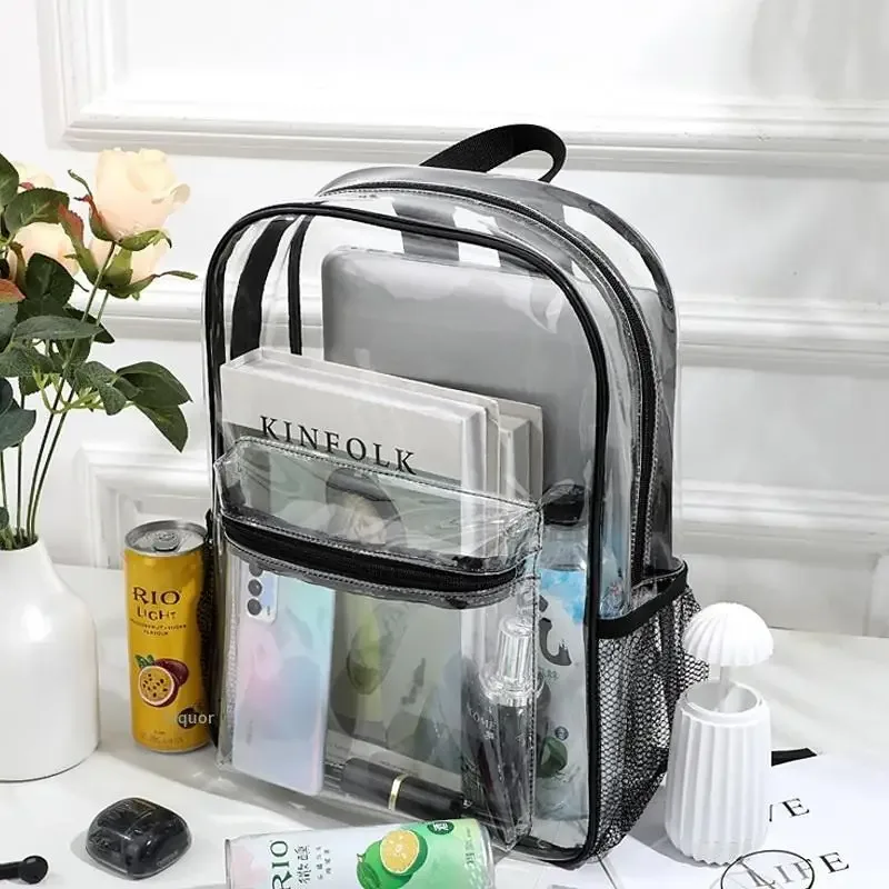 Sac à dos imperméable en PVC transparent, sac à bandoulière décontracté de grande capacité, idéal pour les sports de plein air, le fitness, les voyages, le quotidien