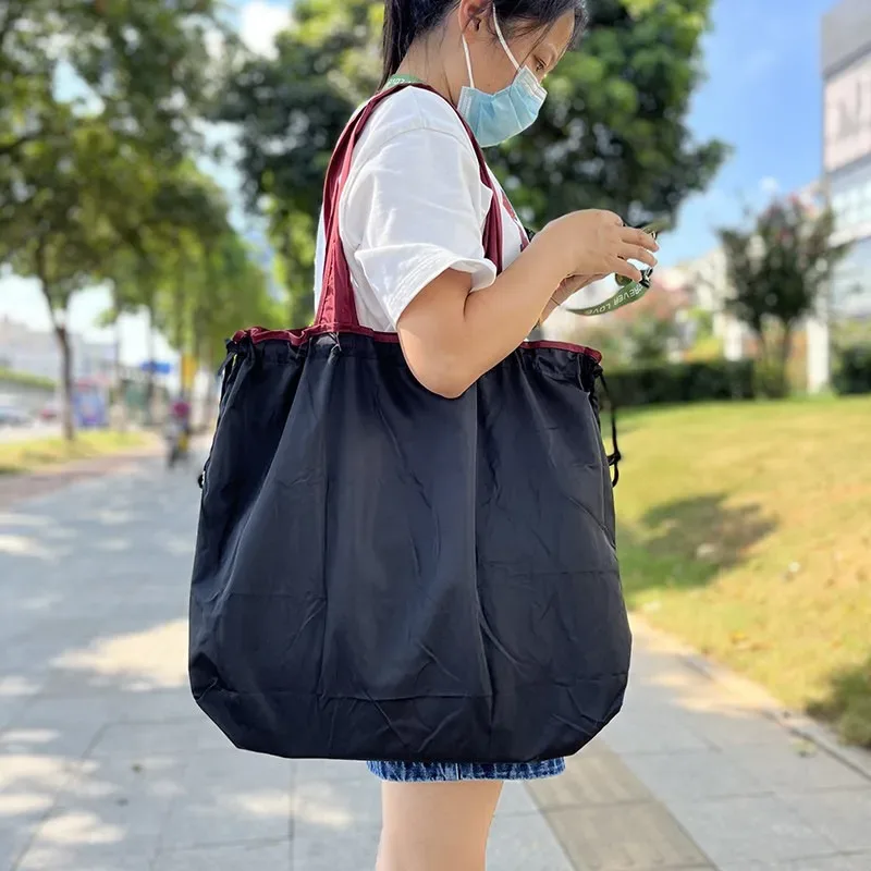 sac de courses pliable et portable, sac fourre-tout réutilisable et écologique, sac d'épicerie imperméable et tendance, sac de rangement de voyage