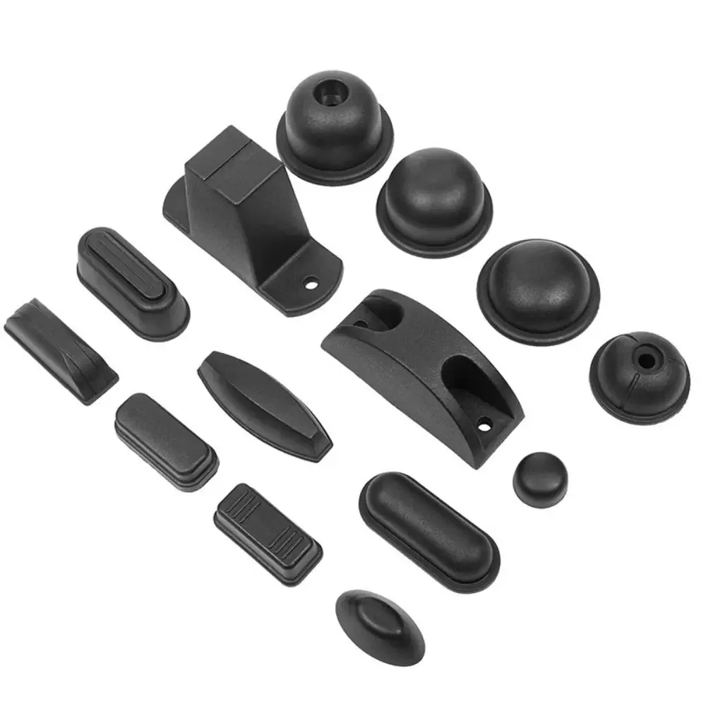 Patins de protection en plastique noirs pour bagages avec vis, support inférieur de valise, pièce de rechange universelle pour toutes les valises