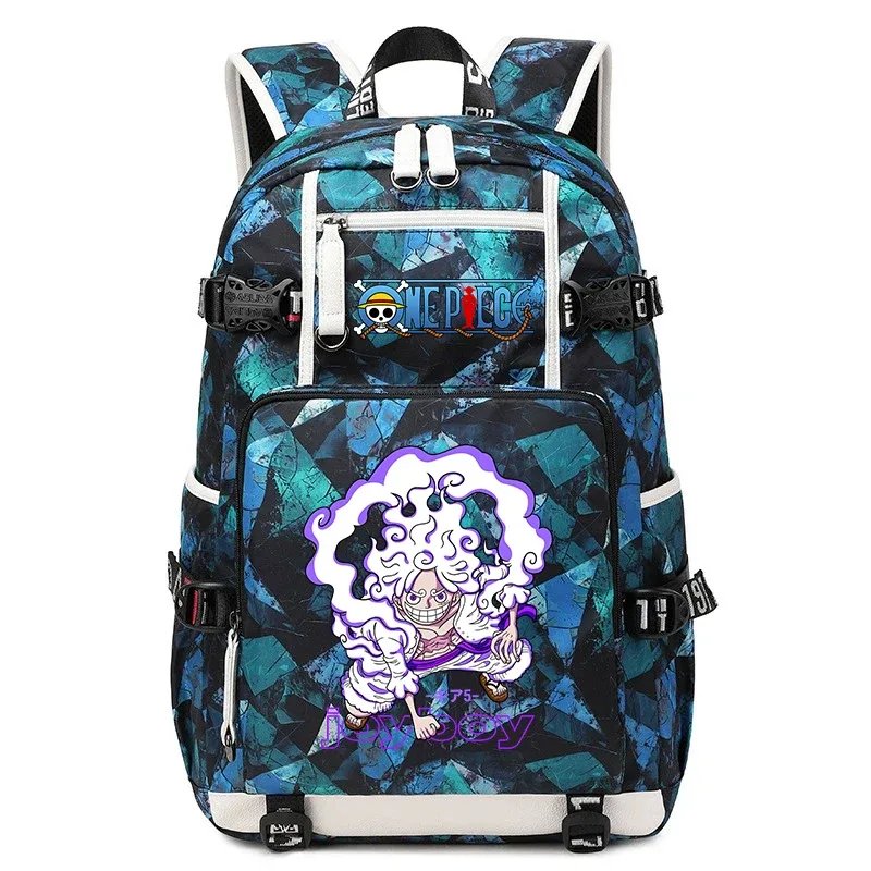 sac à dos d'école décontracté imprimé anime luffy, grande capacité, sac à livres pour garçons et filles, voyage, sport