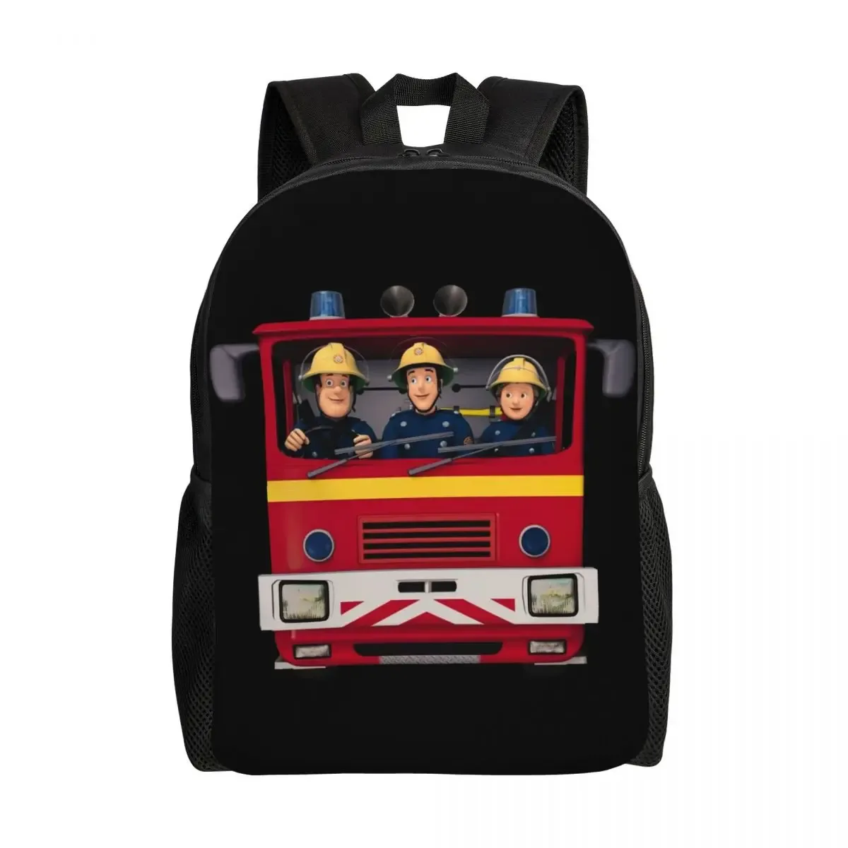 sac à dos de voyage personnalisé sam le pompier pour hommes et femmes, cartable pour ordinateur portable d'école, sac à dos d'étudiant de dessin animé
