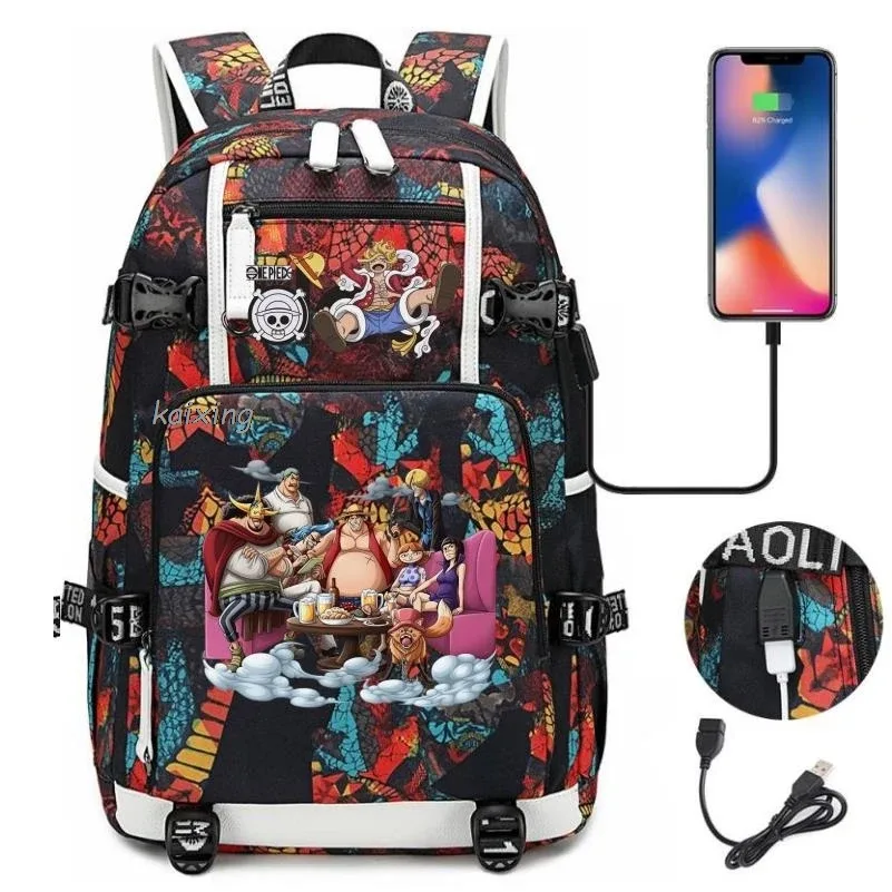 sac à dos brave one piece imprimé, sac à dos camouflage, sac à dos de grande capacité, sac de voyage, sacs d'école décontractés pour adolescents, pour cadeau