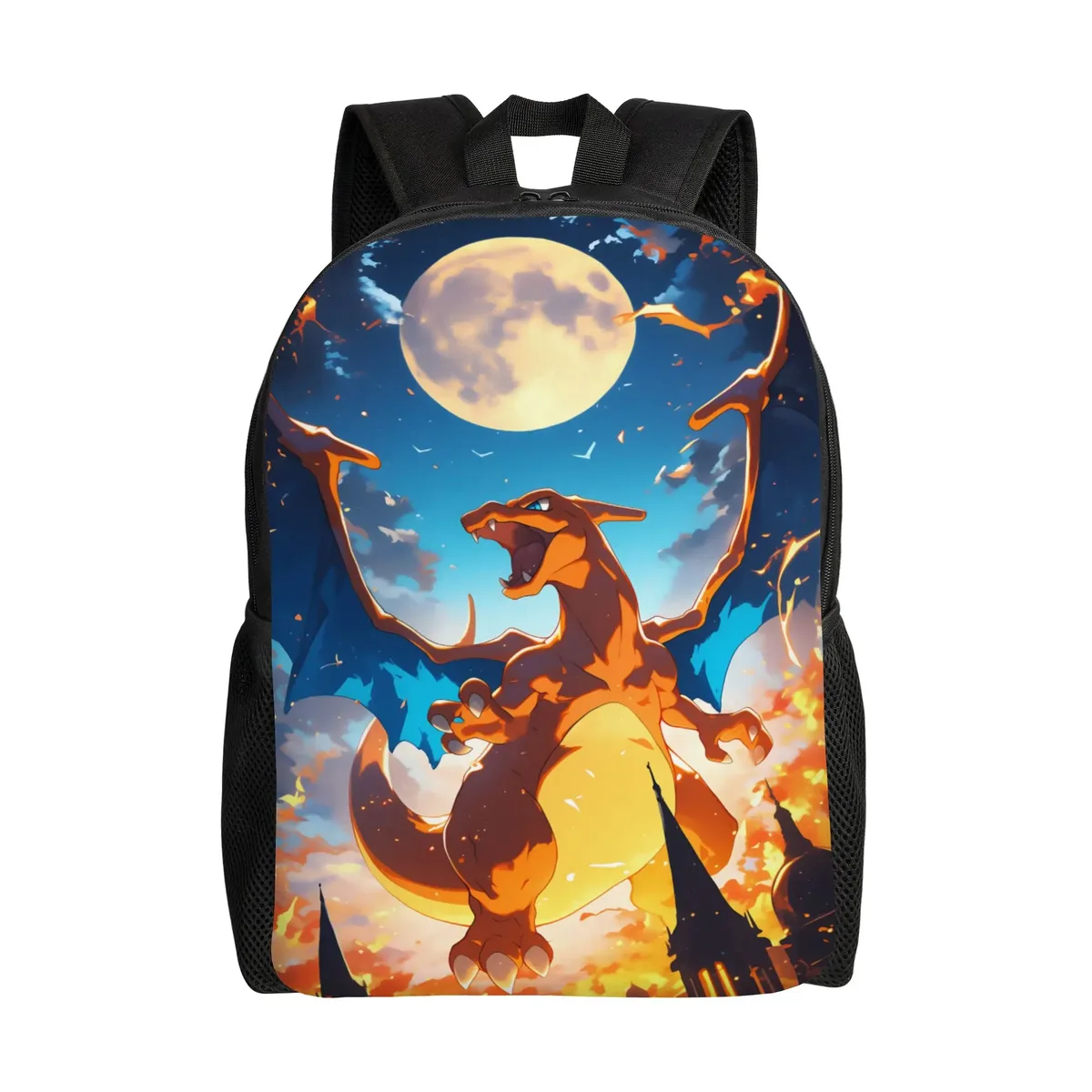 Sacs à dos tendance, sac à dos Pokémon, sac à dos de jour, sac à dos Charizard, mochila, sac à dos scolaire avec fermeture éclair