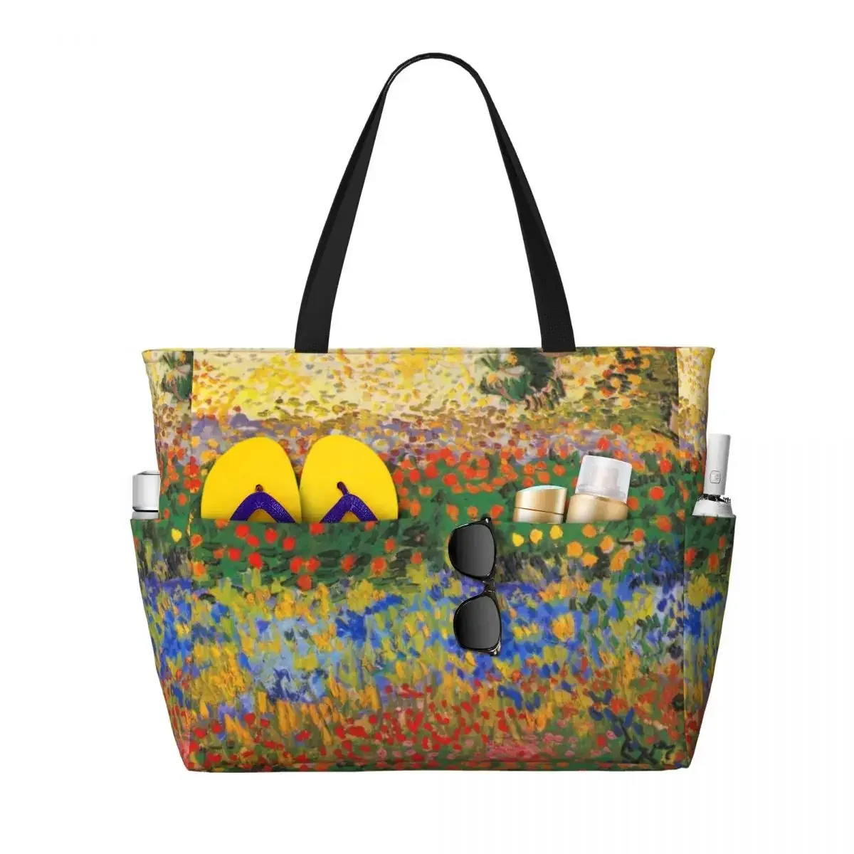 sac fourre-tout personnalisé van gogh fleurs d'amande femmes grande capacité fleurs peinture salle de sport plage sacs de voyage