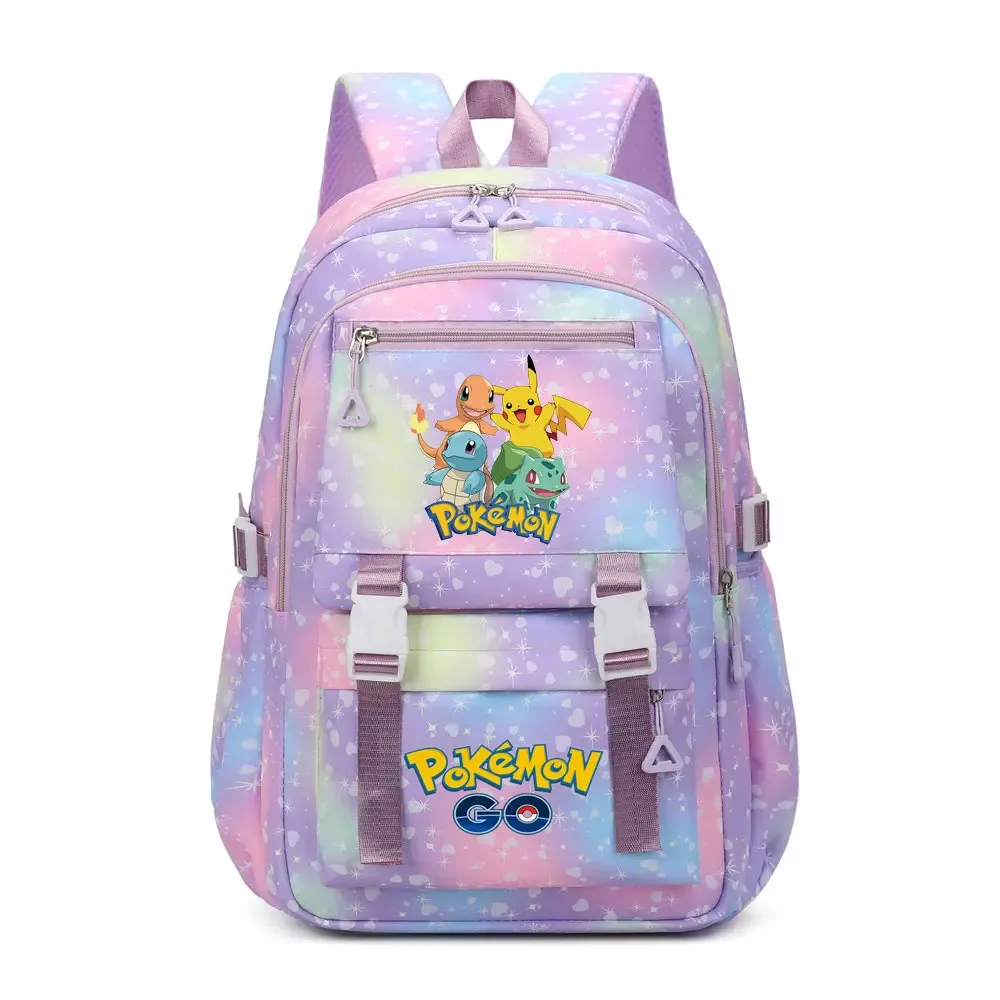 sac à dos imprimé pikachu tendance, grande capacité, pour filles et garçons, idéal pour l'école et les cadeaux de vacances