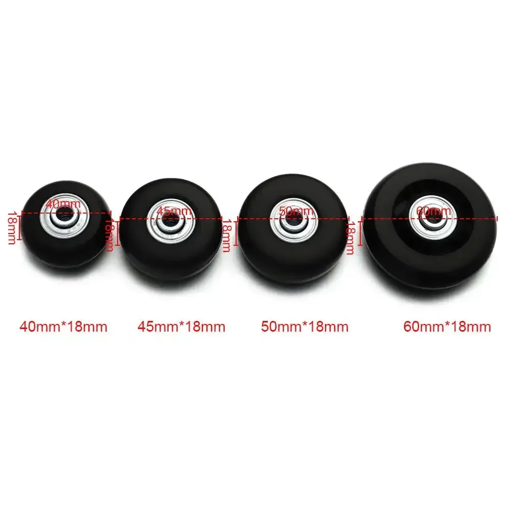 kit de réparation de pièces de valise, essieux de remplacement, roues de bagage de voyage silencieuses, roulettes, dia40 mm, 50mm, 60mm, 12 pièces, 24 pièces par ensemble