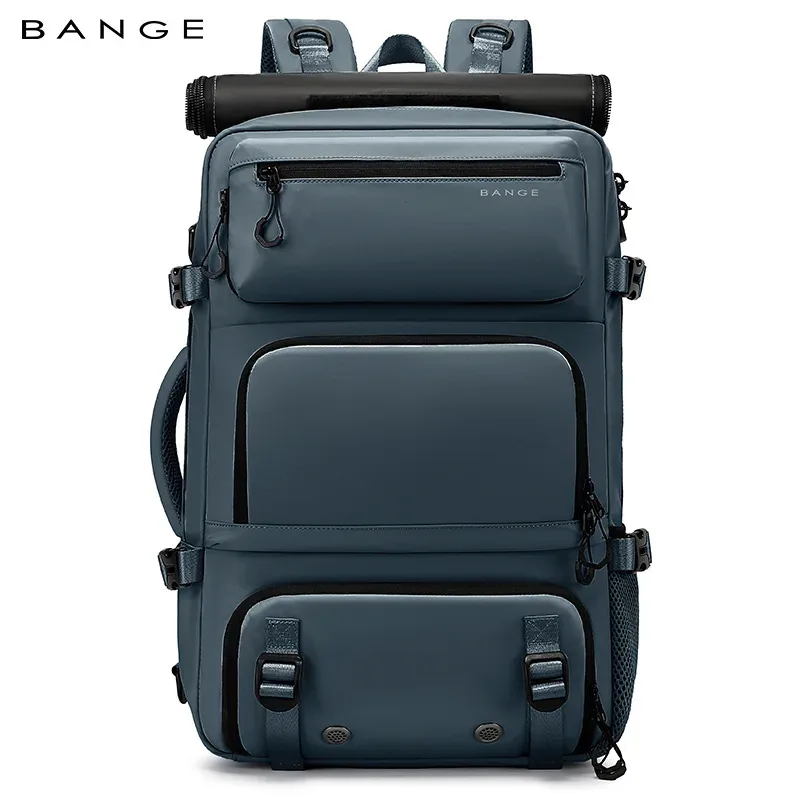 BANGE-Sac à Dos Extensible pour Homme, Imperméable, pour Ordinateur Portable, Grande Capacité, Randonnée, Voyage, 17.3 Pouces