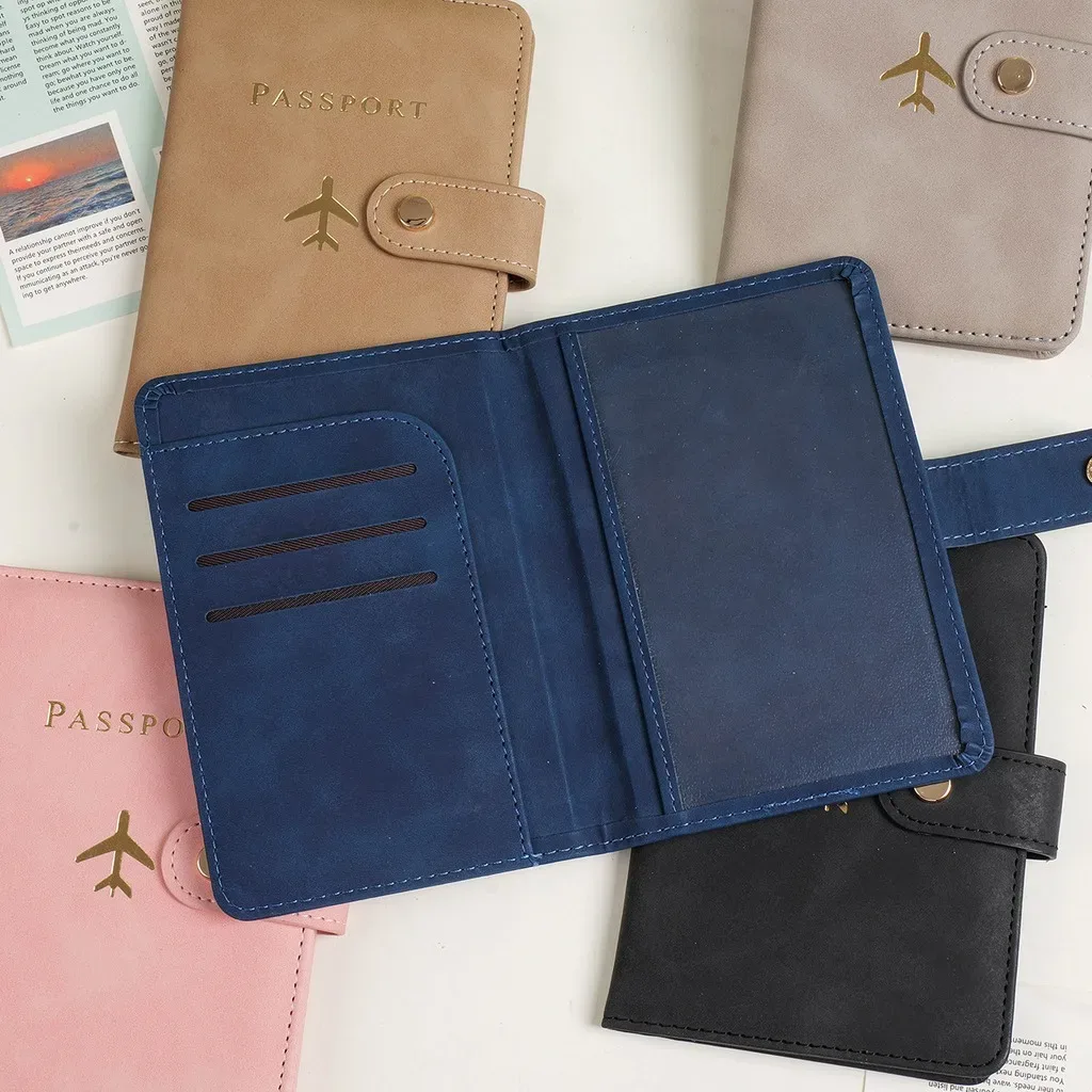porte-passeport multi-fentes unisexe avec blocage rfid, étui de passeport portable, protection contre le blocage rfid pour les documents de voyage