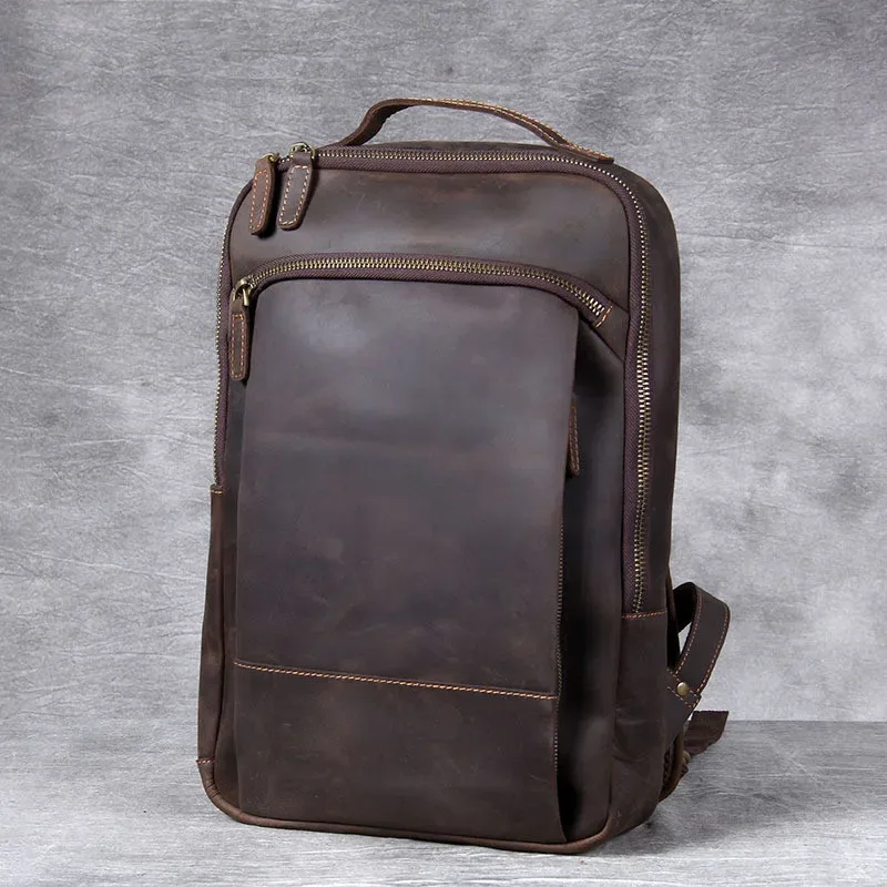 pndme vintage simple crazy horse peau de vache en cuir véritable hommes femmes sac à dos grande capacité sac à dos pour ordinateur portable sacs de voyage