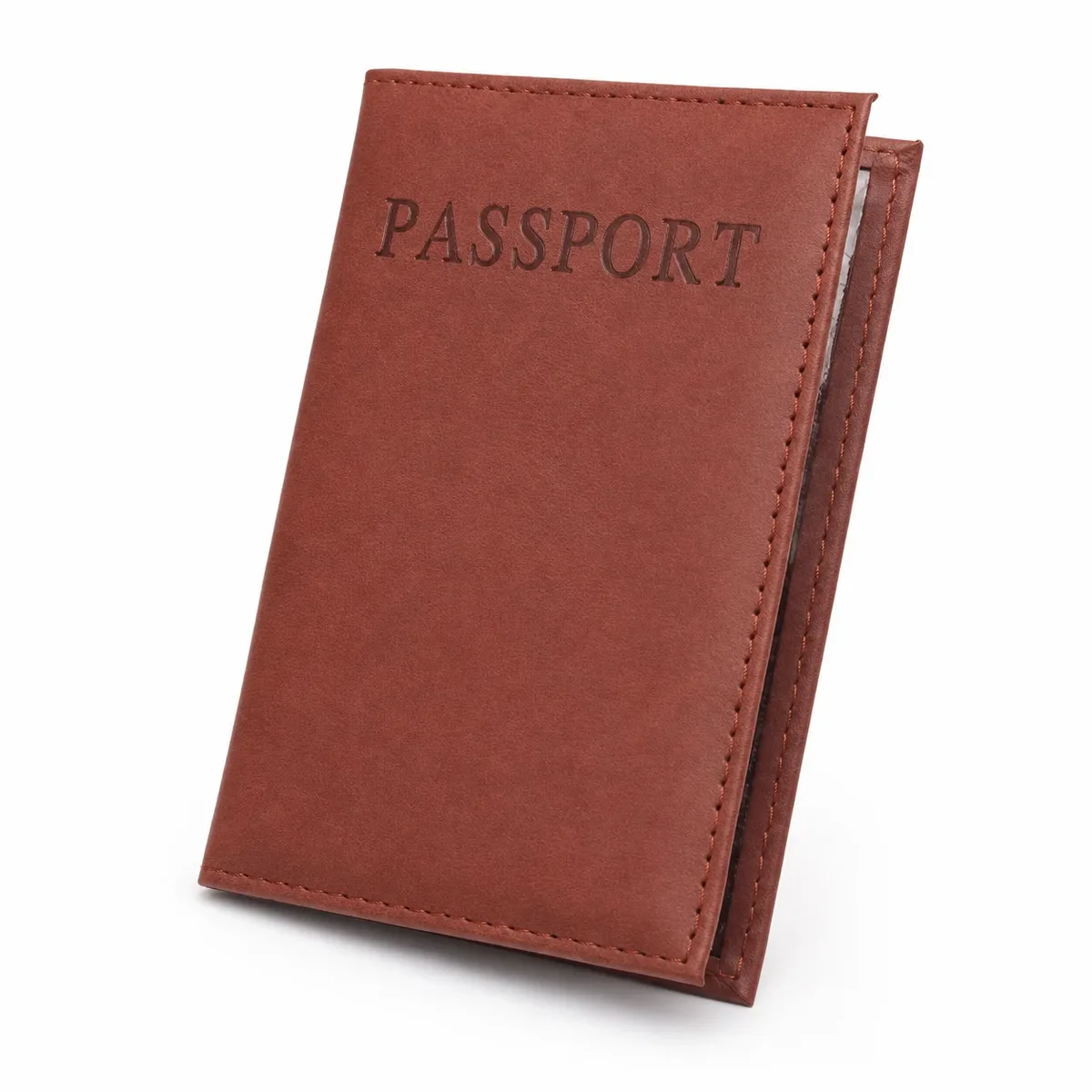 porte-passeport en cuir, étui de voyage fin pour documents, housse de protection pour passeport avec emplacements pour cartes pour les voyages