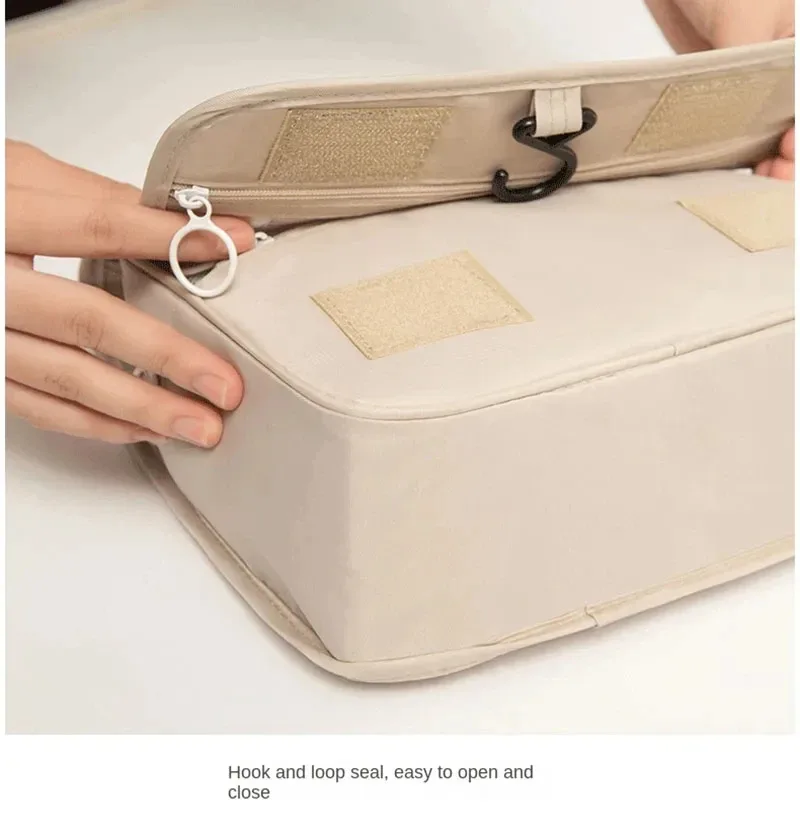 trousse de toilette de voyage imperméable de haute qualité pour femmes, organisateur de maquillage avec crochet de salle de bain, pochette de lavage, sac de rangement pour maquillage