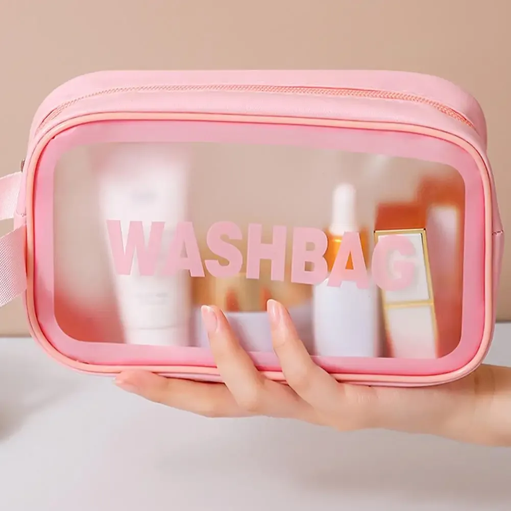 trousse de toilette de voyage portable femme, pochette de rangement maquillage transparente et imperméable, grande capacité, organisateur cosmétique, étui beauté femme