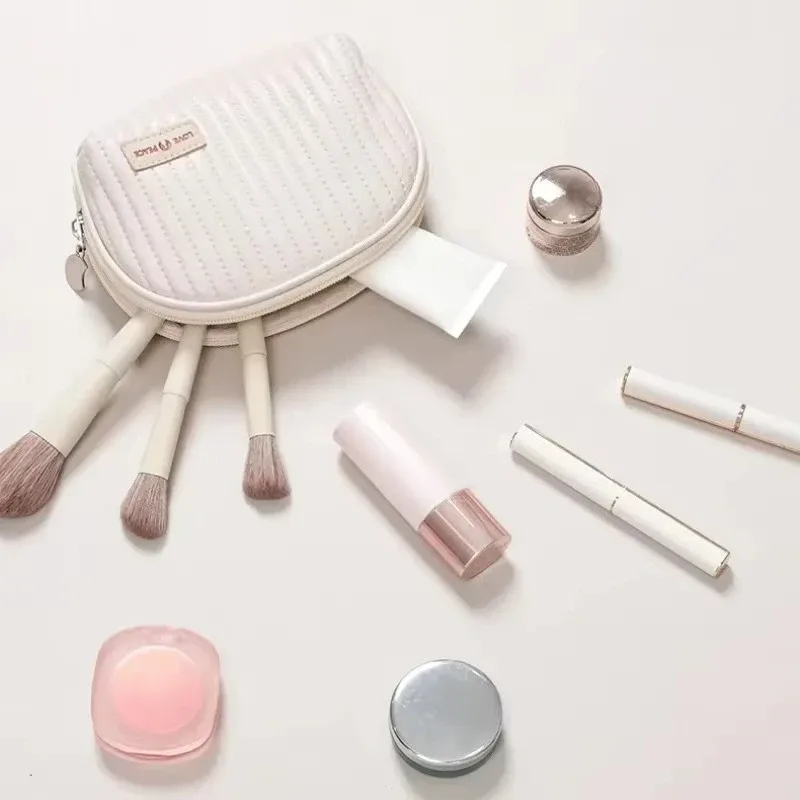 sac de maquillage mignon de style coréen, organisateur de cosmétiques, sac de rangement en pu pour femmes, pour brosse à rouge à lèvres