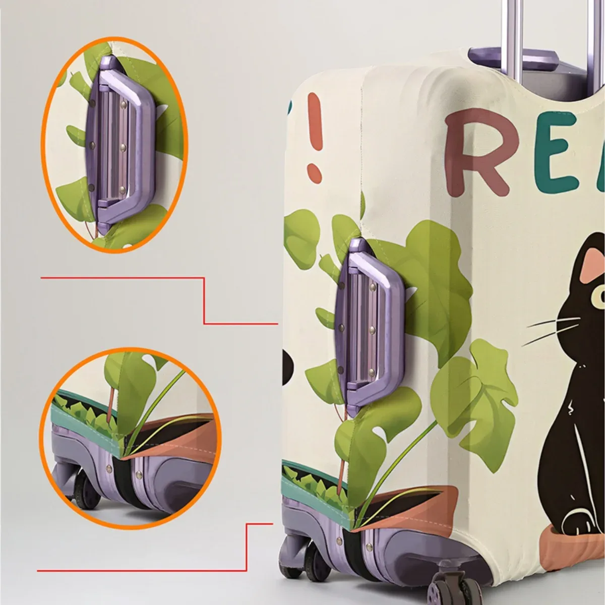 housse de protection pour bagages avec imprimé de dessin animé