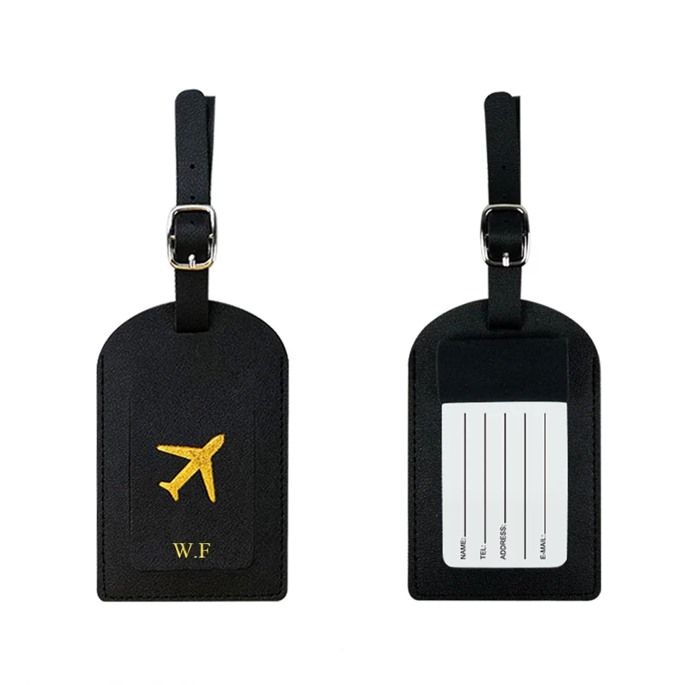 étiquette de bagage avec nom personnalisé, lettres personnalisées, bricolage, cadeau, identification d'avion, porte-étiquette d'adresse, valise pour femmes et hommes, accessoires de voyage