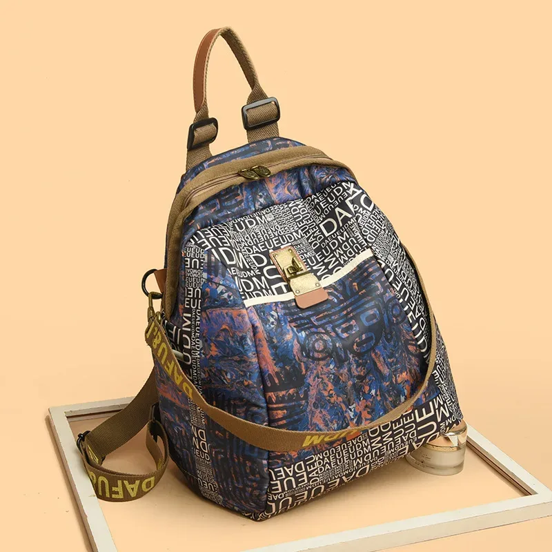 nouvelle personnalité style ethnique double épaule sac pour femme simple épaule bandoulière sac pour femme étanche oxford sac à dos