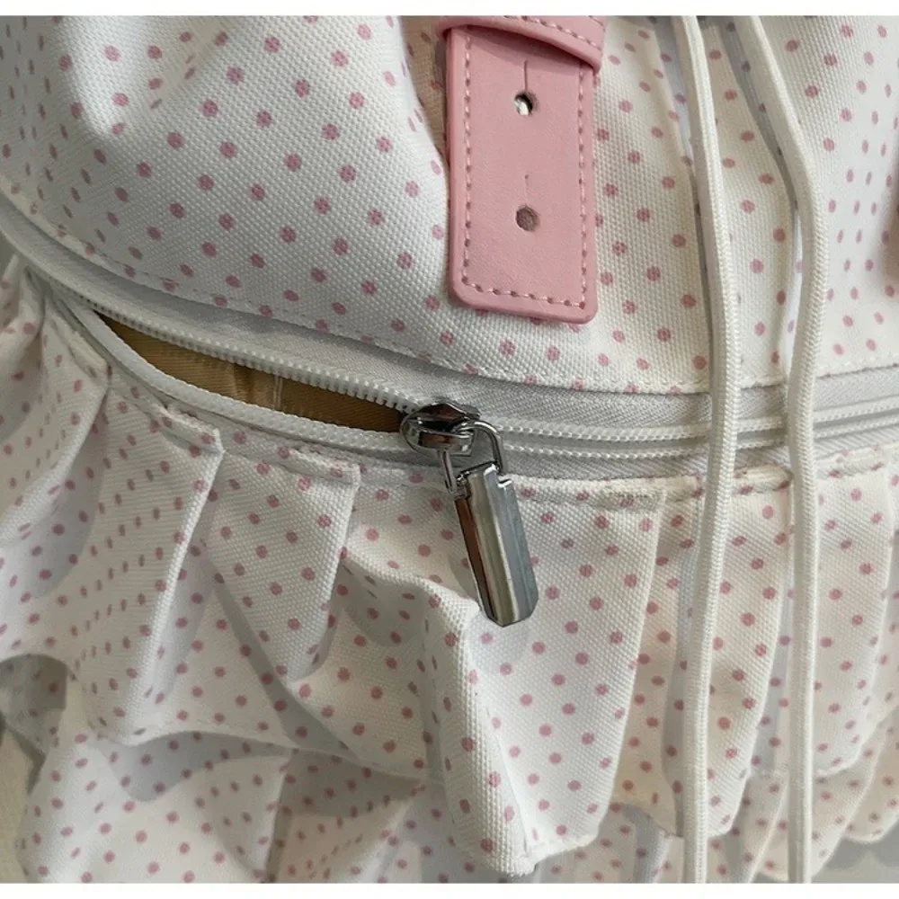 sac à dos à pois tendance, sac d'école multifonctionnel décontracté, sac à bandoulière de grande capacité, sac de voyage