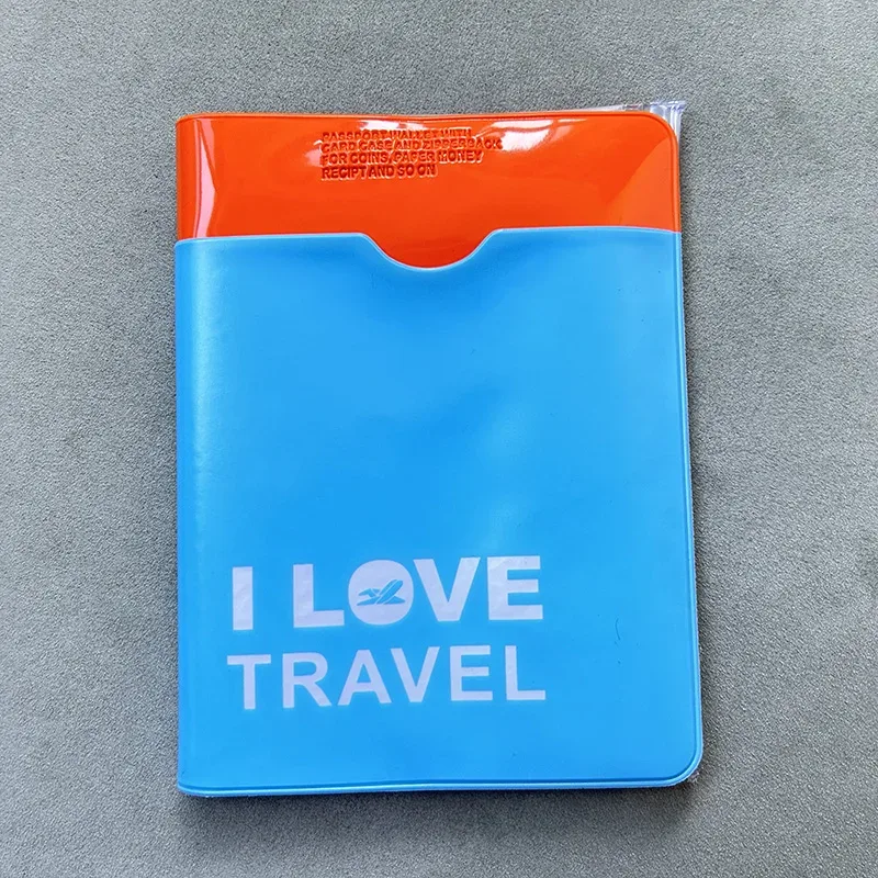 couverture de passeport d'avion imperméable en pvc pour femme, design 3d, porte-documents de voyage