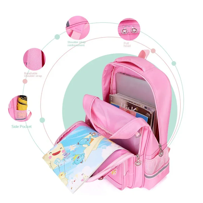 ensemble de sacs d'école pour enfants avec roues, sac à dos pour étudiants, sac de chariot d'école, sac à dos à roulettes pour filles