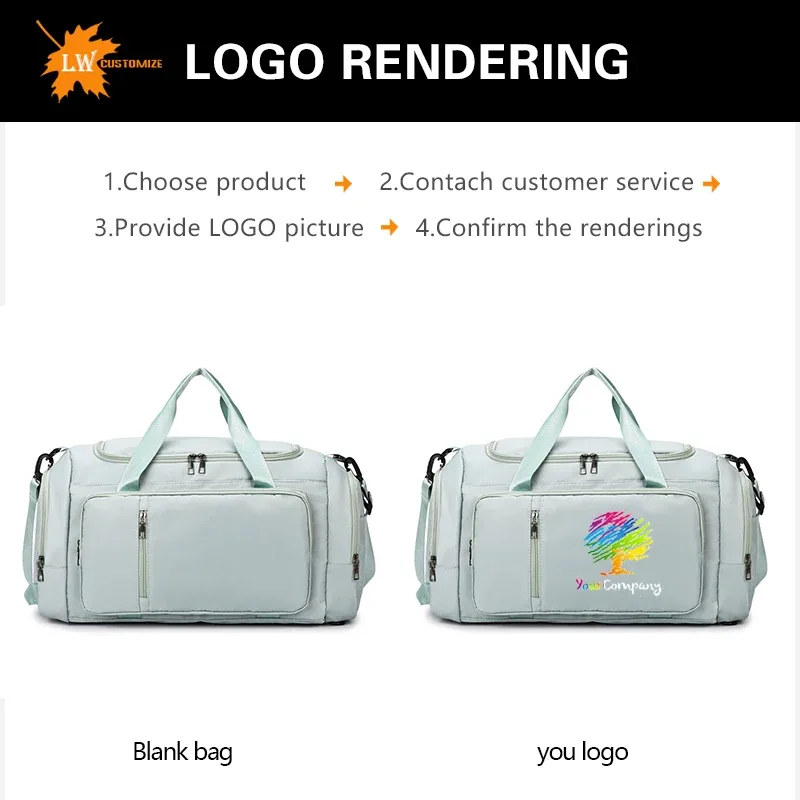 sac à dos multifonction personnalisé avec logo, sac bandoulière pour femme, sac de sport et de fitness pour activités de plein air avec séparation sec/humide