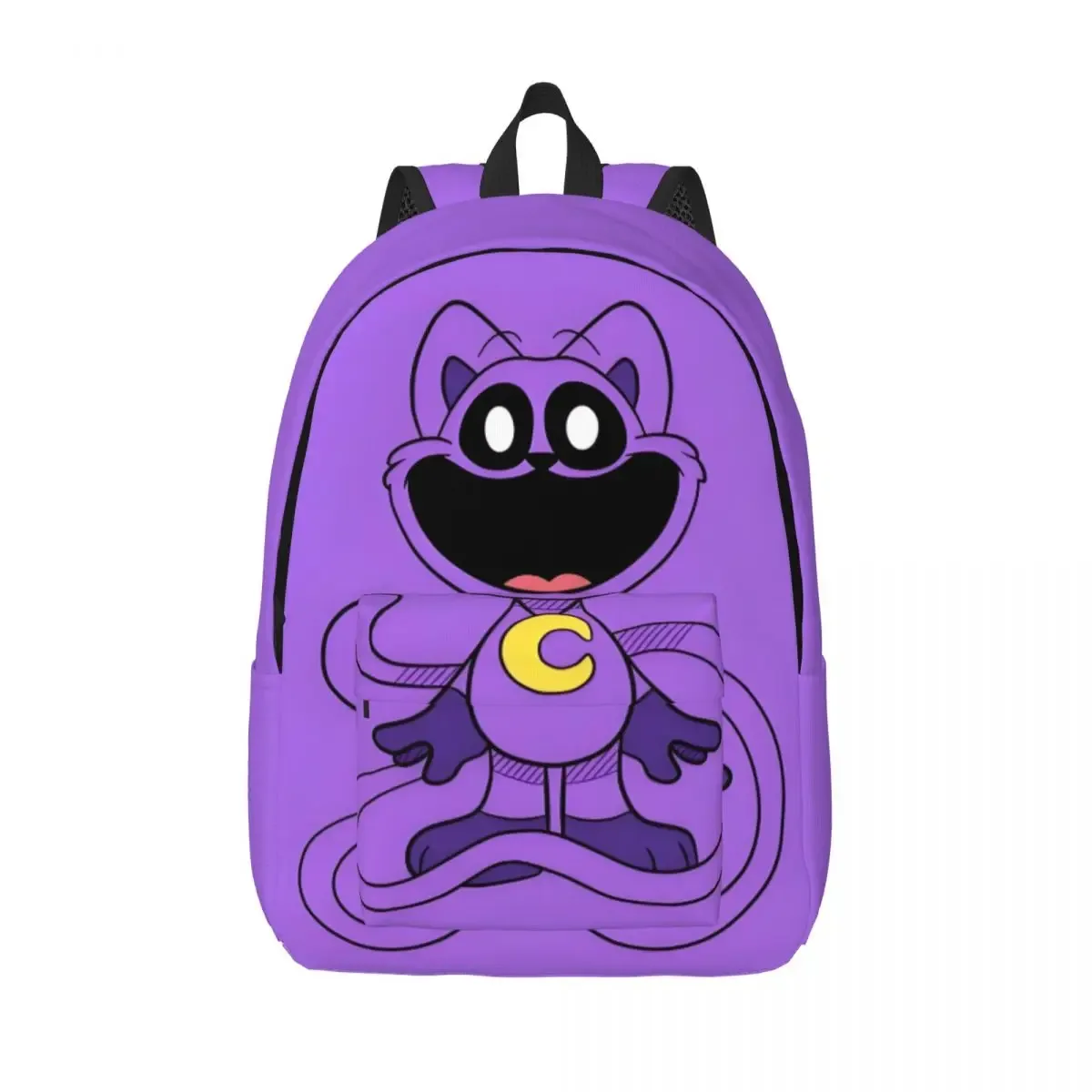 sac à dos en toile personnalisé avec impression 3d de créatures souriantes pour garçons et filles, sacs de voyage pour collège et école, sac à livres pour ordinateur portable de 15 pouces