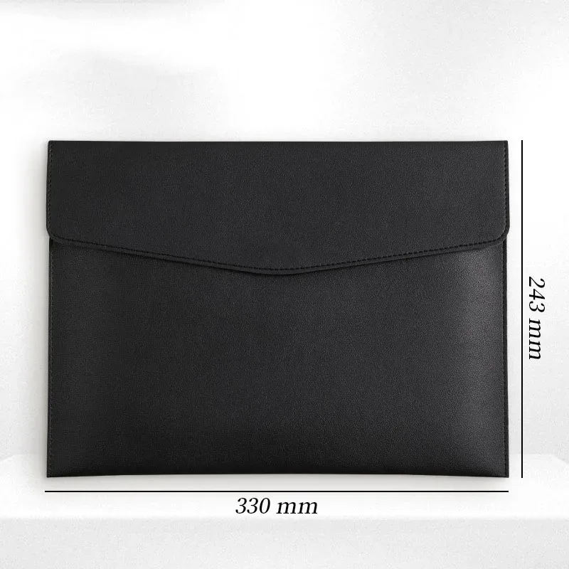 sac à documents a4 en cuir pu personnalisé, pochette de rangement pour bureau d'affaires multicolores, organiseur élégant