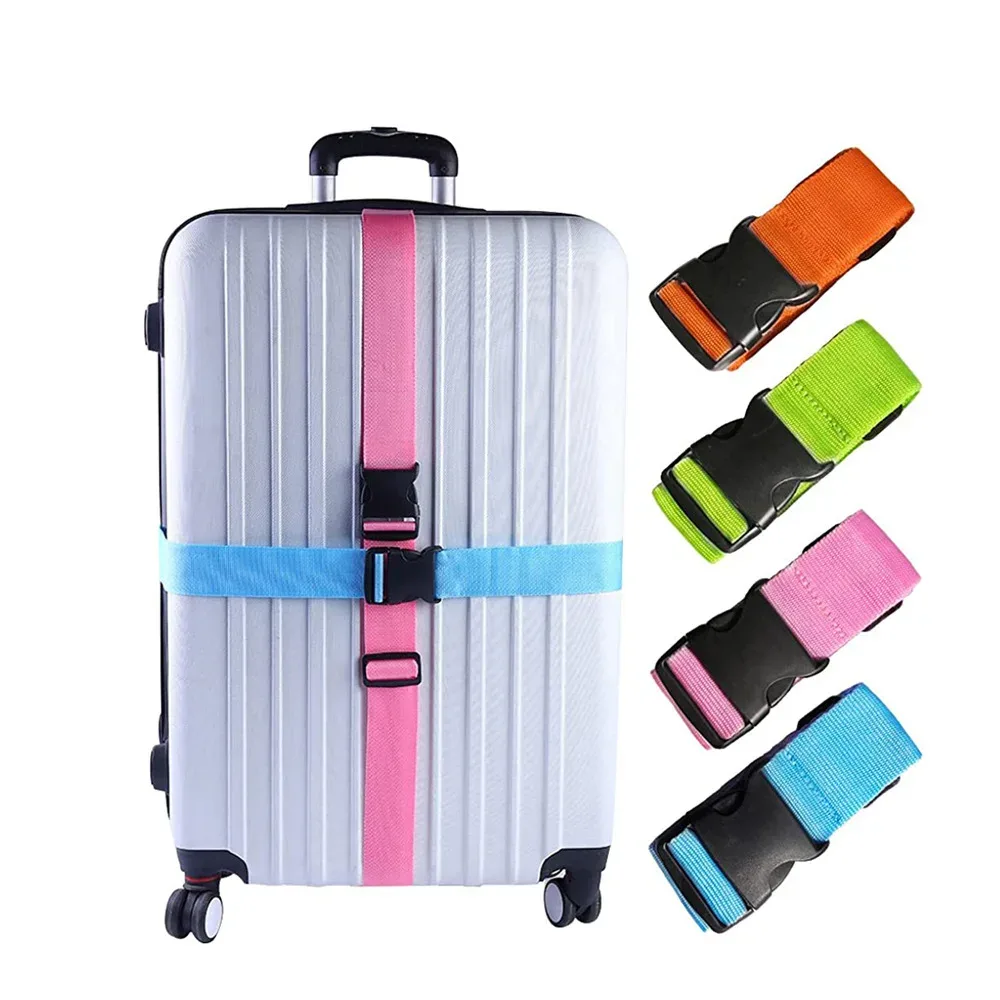 1 sangle de fixation réglable pour bagages de 2 m avec boucle en nylon, idéale pour valises de voyage, sacs de camping et accessoires de rangement