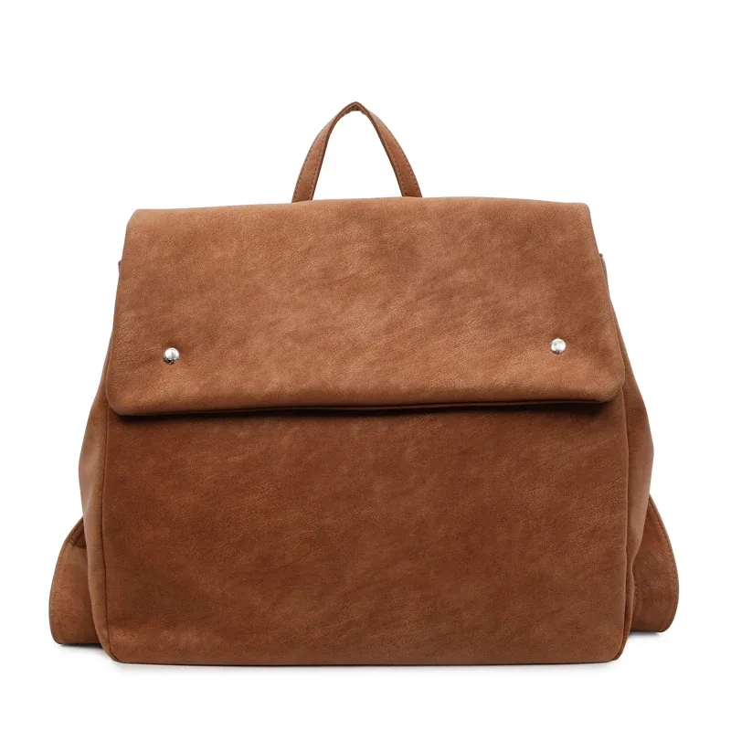 sacs à dos style preppy rétro, niche de luxe, sacs de livres à rabat en daim haut de gamme pour étudiants, grand sac à bandoulière de voyage, nouvelle collection 2026