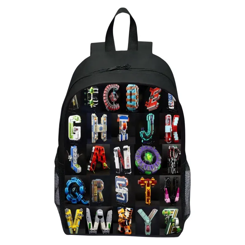 16 pouces sac à dos pour enfants alphabet lore alphabet légende école primaire sac à dos garçons et filles maternelle sac à dos