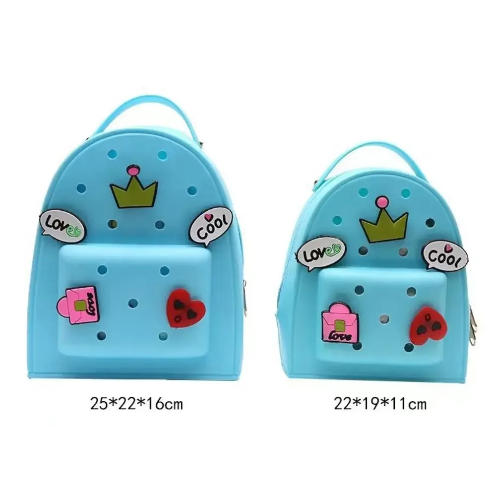 sac à dos en silicone à bretelles réglables, imperméable et durable, pour filles de maternelle