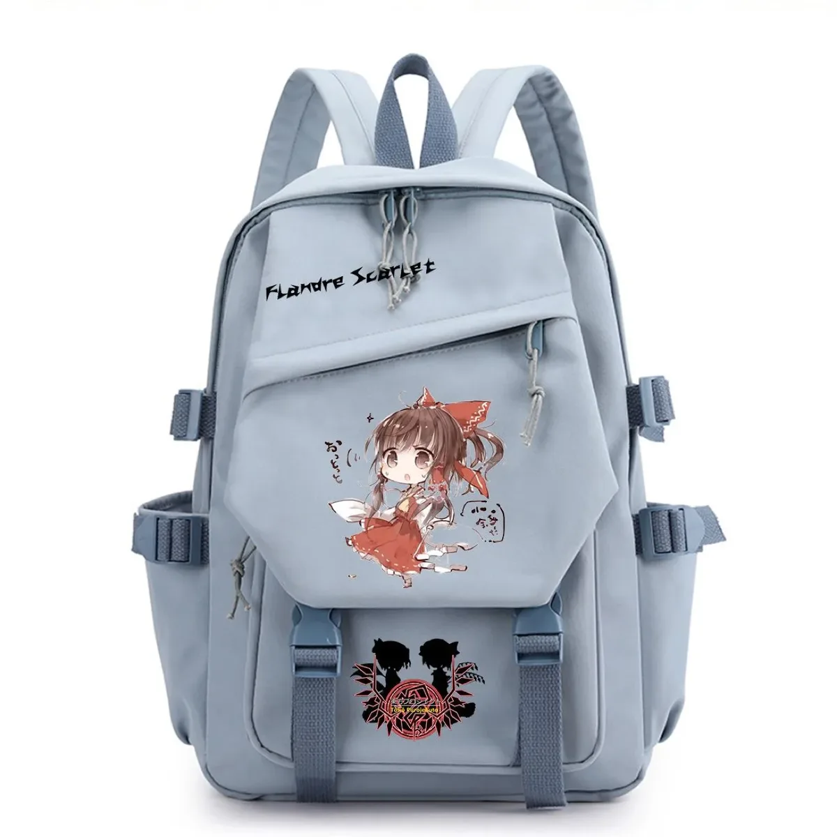 sac à dos touhou project sac à dos de voyage de grande capacité pour étudiants, imprimé dessin animé hakurei reimu kirisame marisa