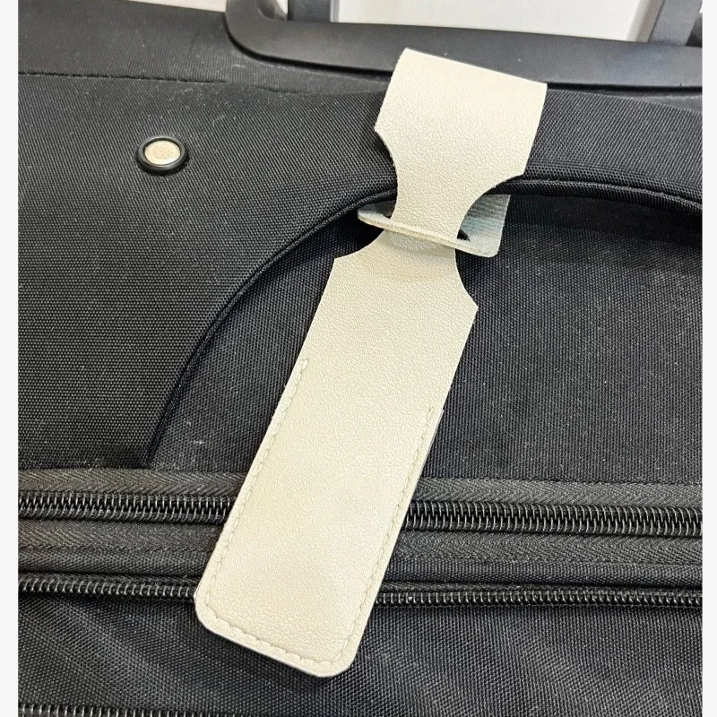 étiquette de bagage en cuir pu, pendentif pour carte d'embarquement, idéal pour voyages d'affaires, identification de valise, milkjoy