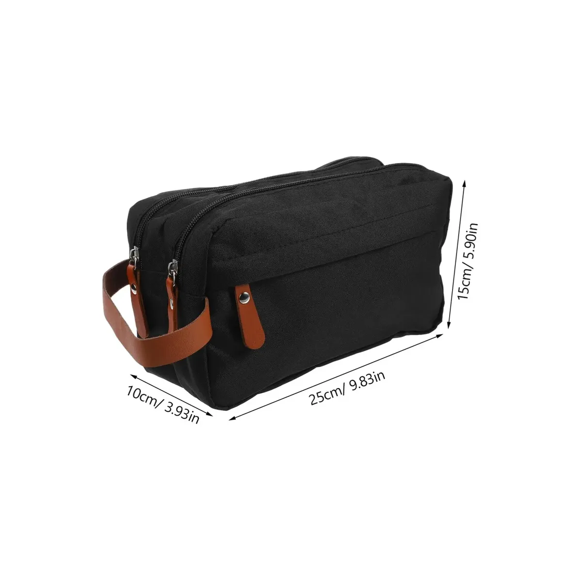 trousse de toilette de voyage pliable pour hommes, sac étanche en tissu oxford de grande capacité, rangement double couche pour cosmétiques et articles de toilette