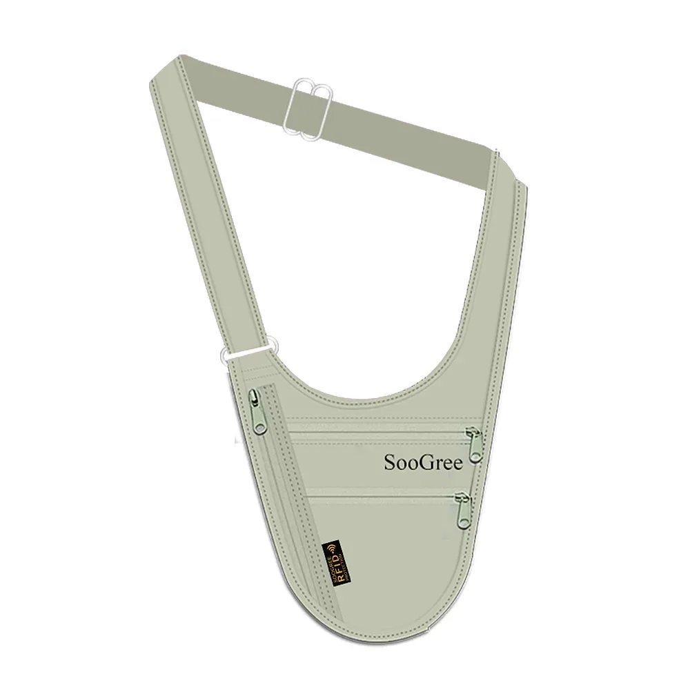 soogree pochette de voyage antivol avec blocage rfid, sac à bandoulière de sécurité caché, porte-passeport, porte-cartes, porte-téléphone, portefeuille pour hommes et femmes