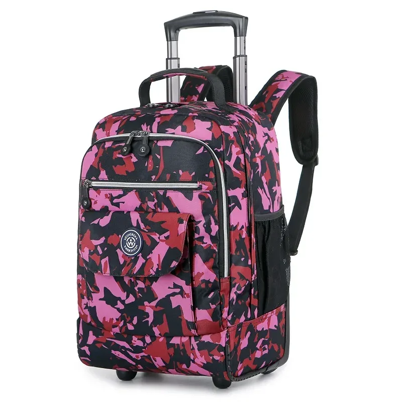 mode chariot bagages sac à dos avec roues voyage grande capacité chariot sacs bagages roulants ordinateur portable d'affaires sac d'école