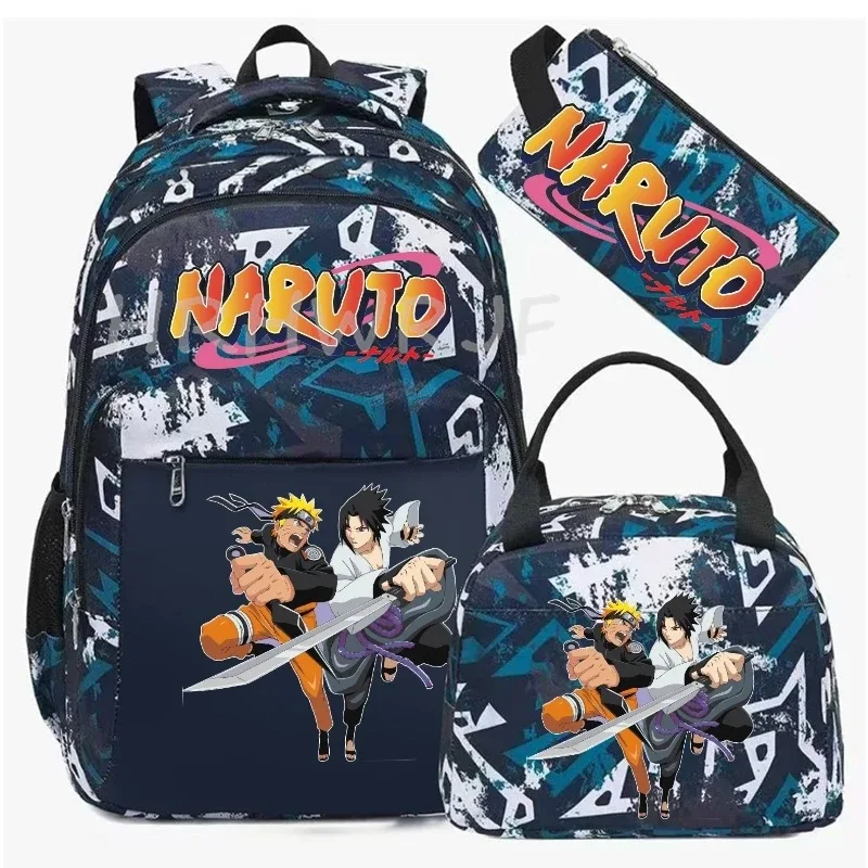 sac à dos camouflage uzumaki naruto uchiha sasuke pour hommes, sacs à dos de randonnée réfléchissants, sacs de voyage en plein air, sac d'école pour adolescents, sac pour ordinateur portable