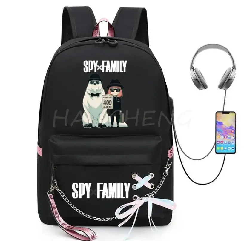 spy x family anya forger anime sac à dos pour femmes kawaii design étudiant école sac à bandoulière toile jeunesse voyage en plein air sac à dos
