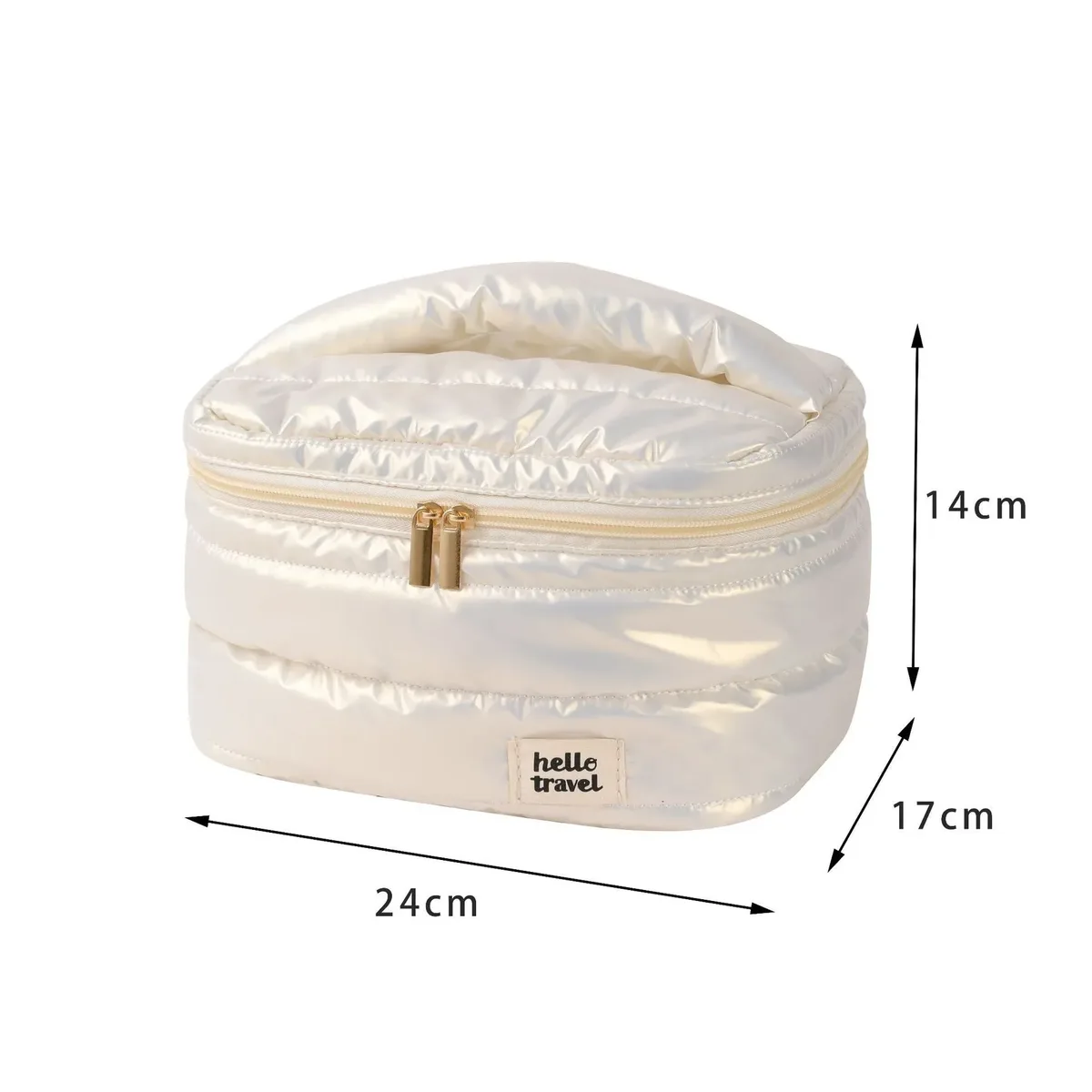 trousse de maquillage de voyage de grande capacité, sac à cosmétiques multifonctionnel portable à la mode, sac de rangement de toilette étanche