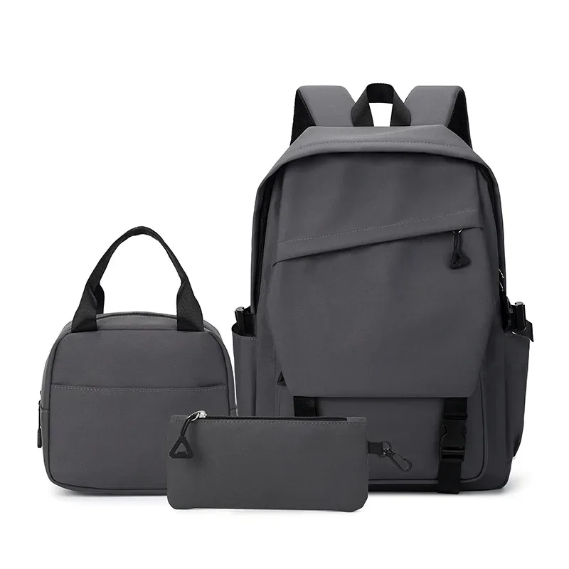 ensemble de trois sacs à dos tendance pour étudiants, hommes et femmes, sacs à dos de campus, sacs à dos de voyage à la mode