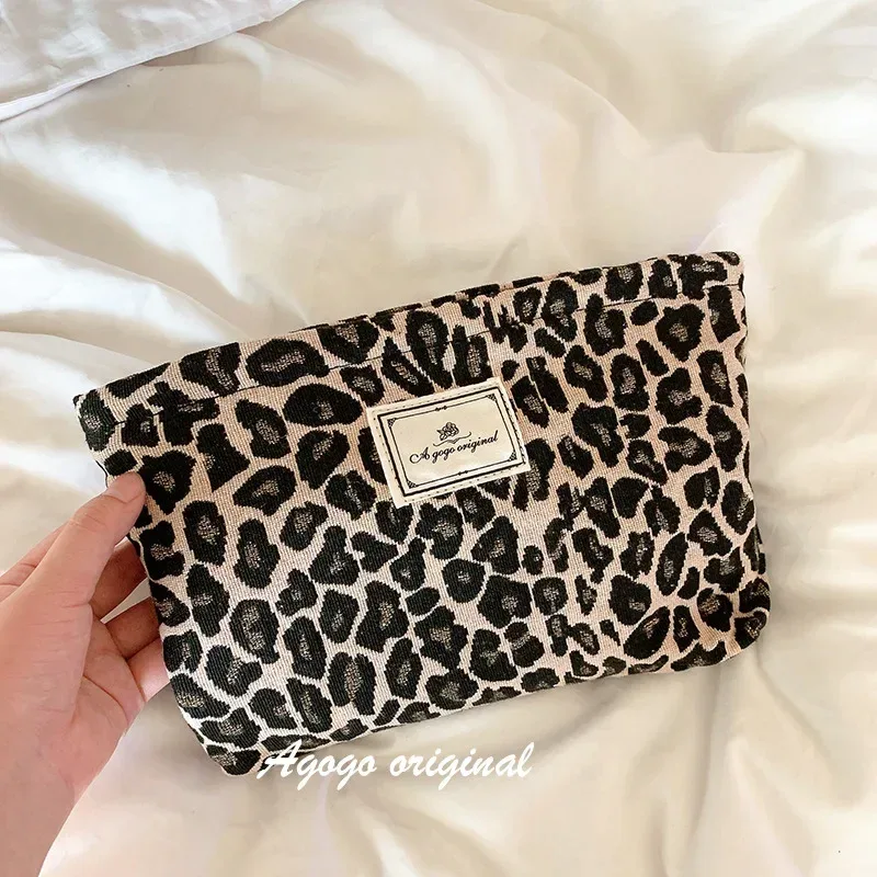sac de maquillage imprimé léopard, sacs de toilette de voyage épais, sacs à cosmétiques, étuis, sac à main, sacs de maquillage, sac organisateur de maquillage